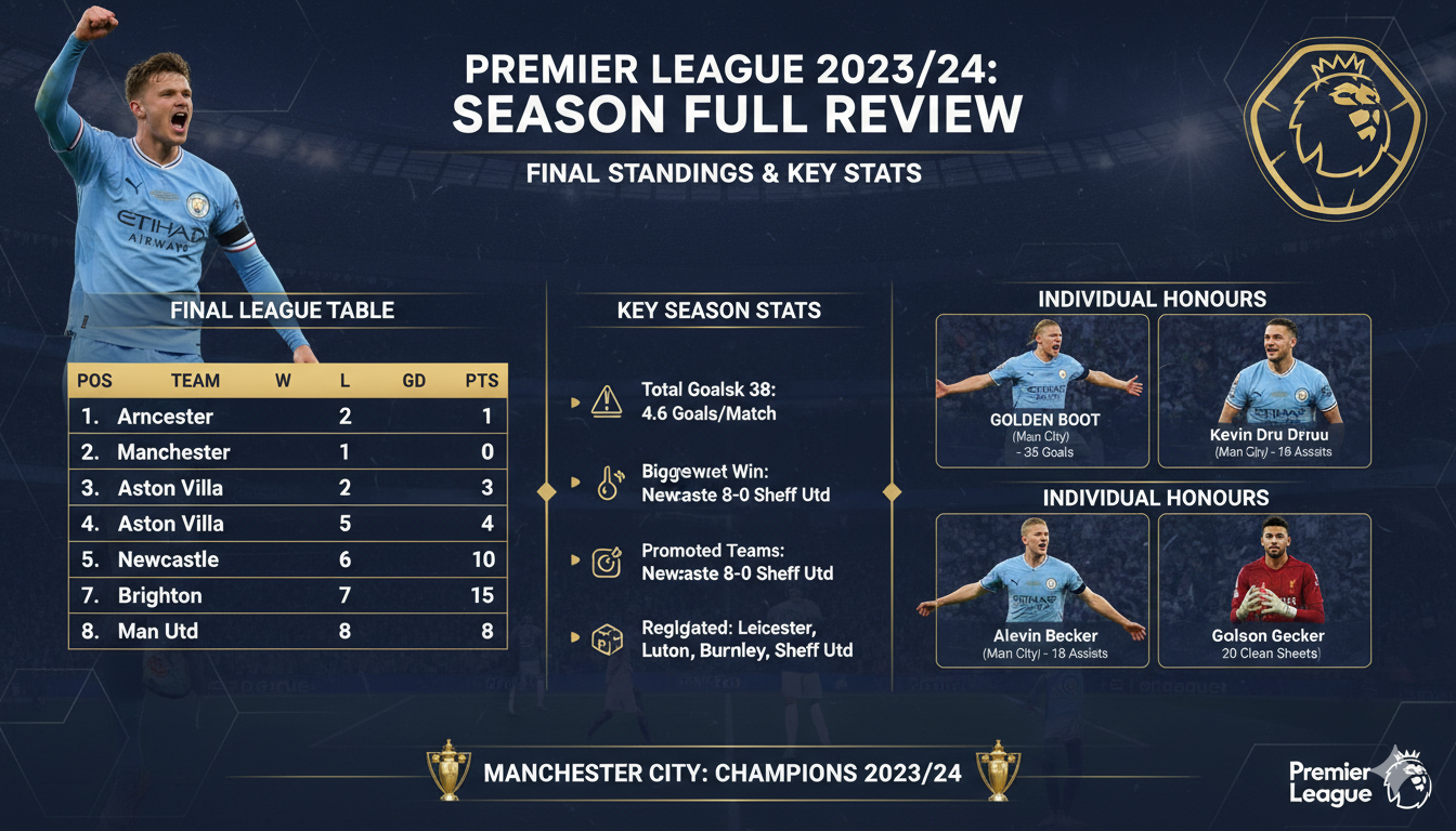 Premier League 2023/24: Full Review, Stats, and Final Standings